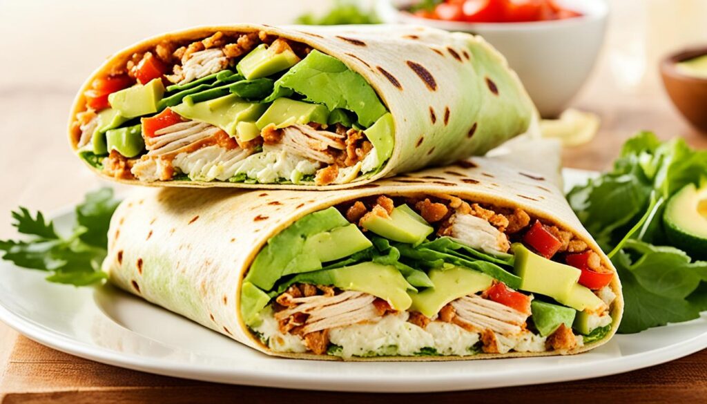 Recette wrap poulet chaud