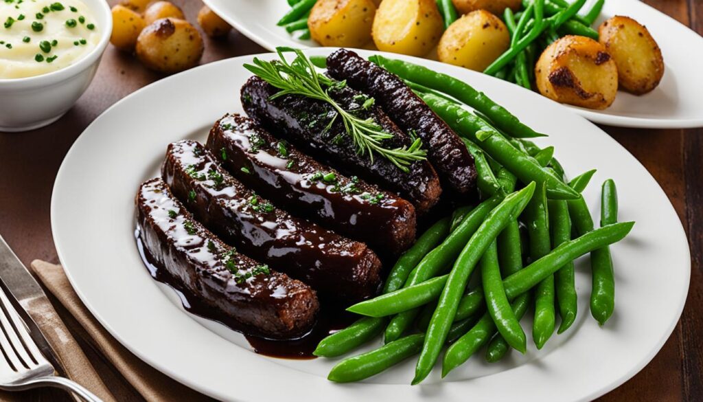 délicieux boudin noir au four