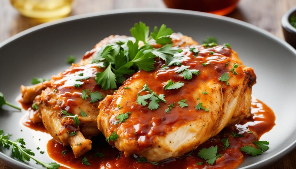 délicieux poulet au sauce