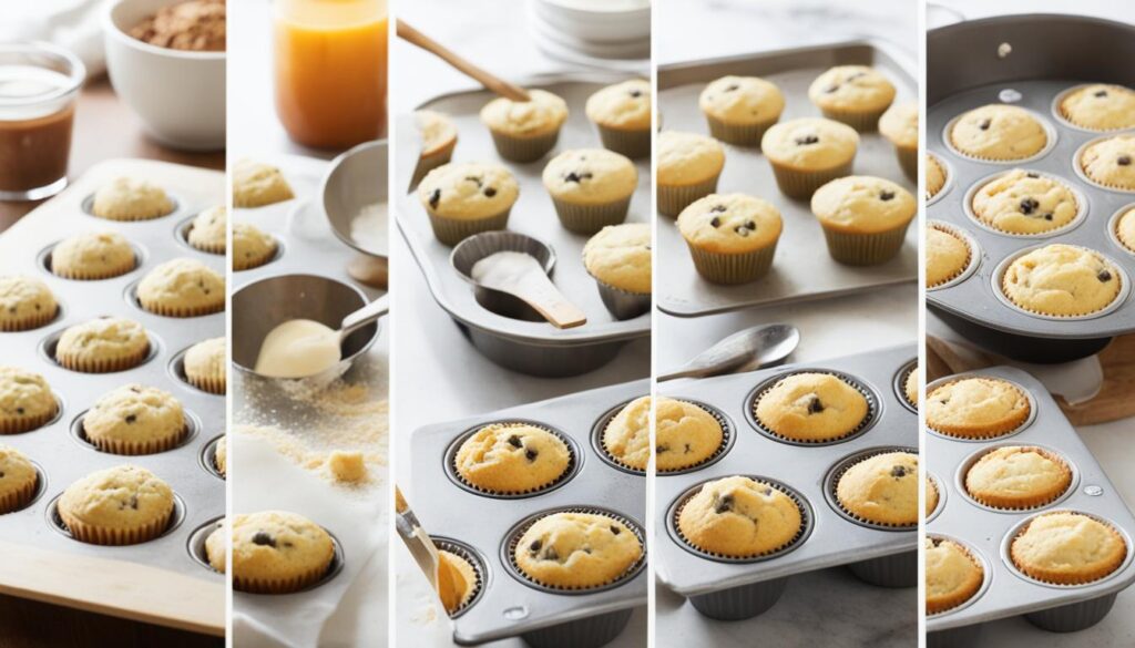 étapes de préparation du muffin nature maison