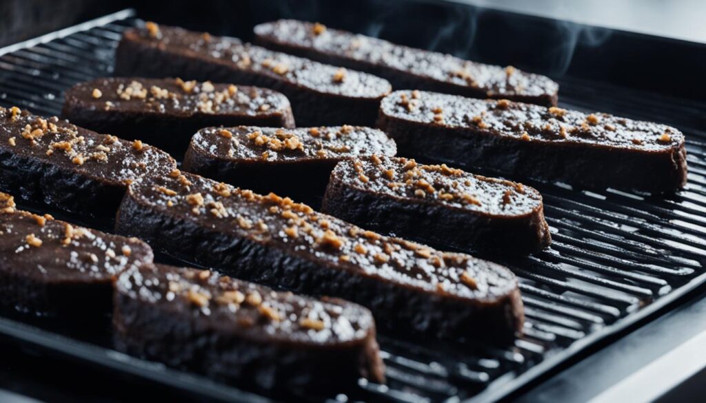 préparation boudin noir au four