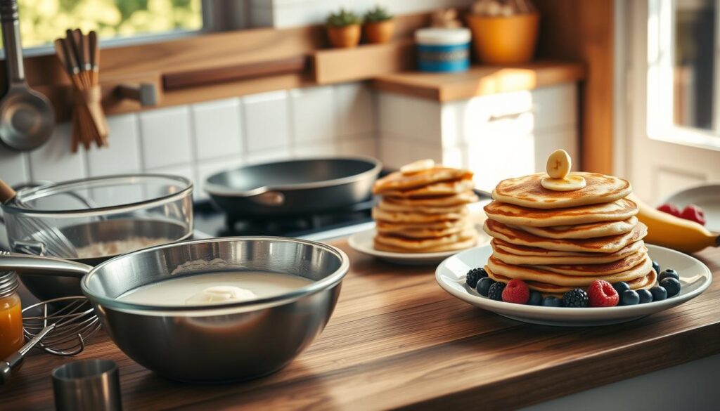 préparation pancakes