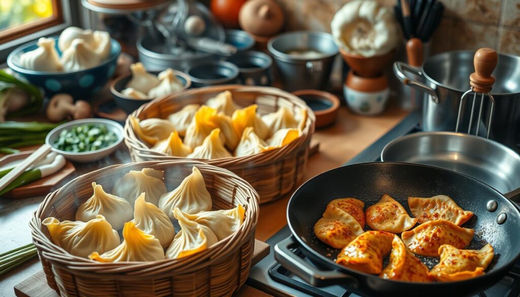 techniques de cuisson des dumplings végétariens