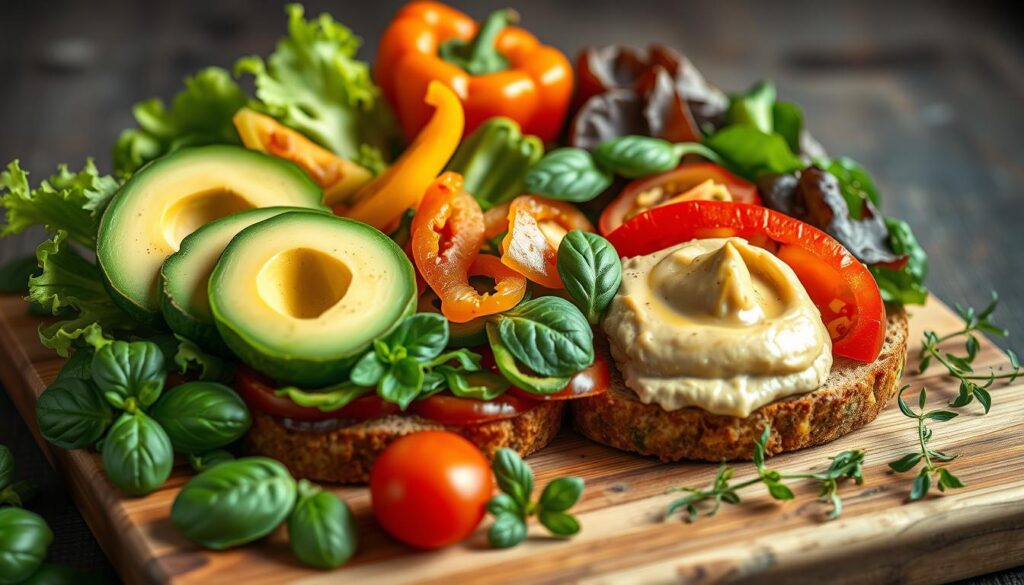 garnitures pour sandwich végétarien