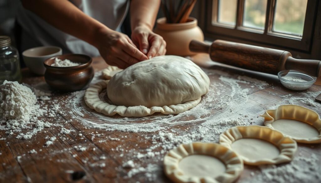 préparation pâte à gyoza