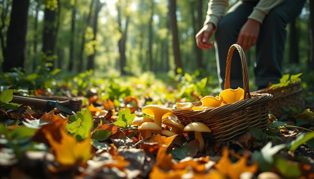 techniques de cueillette de chanterelles