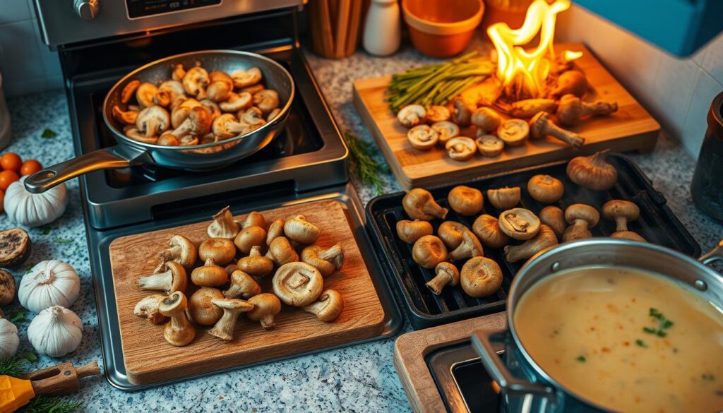 techniques de cuisson pour les champignons