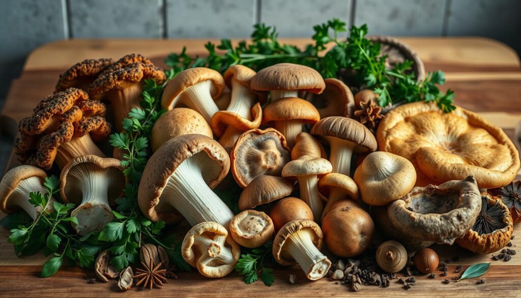 variétés de champignons en cuisine