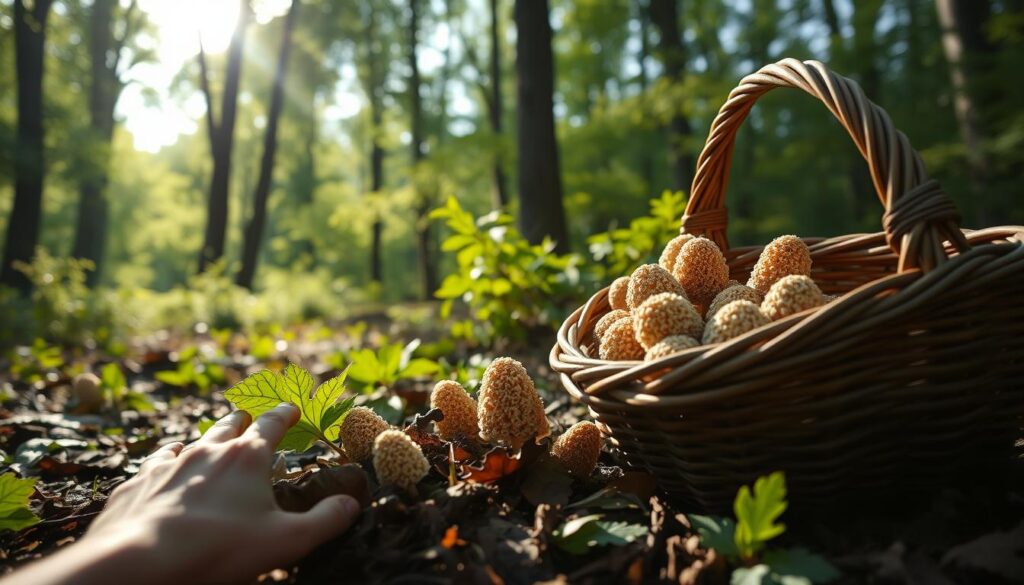 Techniques de cueillette des morilles